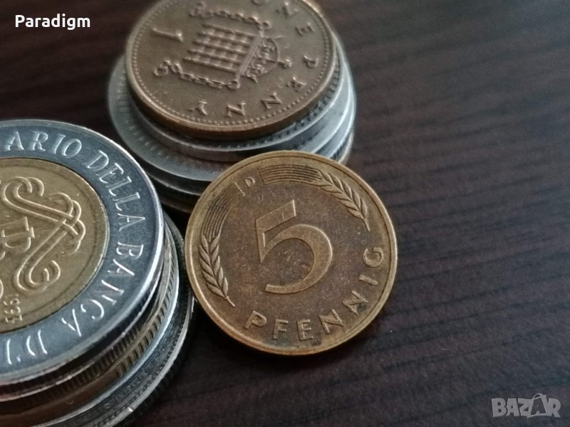 Монета - Германия - 5 пфенига | 1987г.; серия D, снимка 1