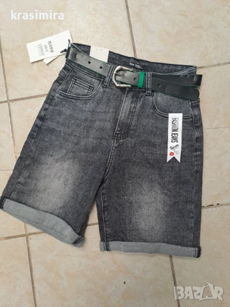 Дънкови панталонки в сиво , снимка 1