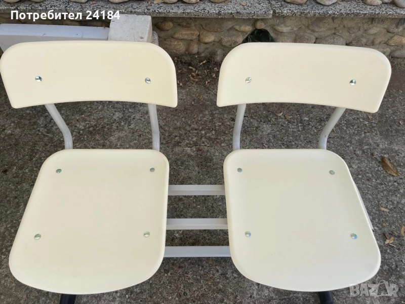 Двойна пейка, стол за занималня, учебен център, снимка 1