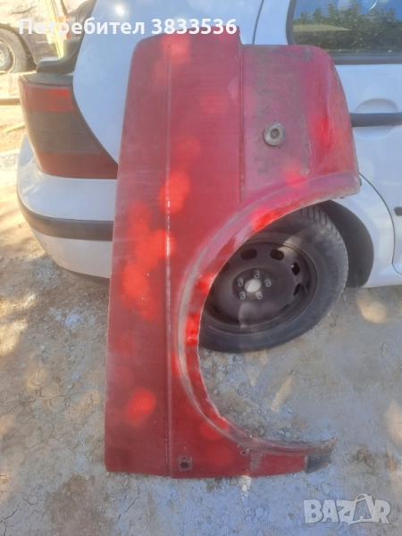 Преден десен калник Оригинален за Vw Golf Mk2 & Jetta Mk2 червен цвят, снимка 1