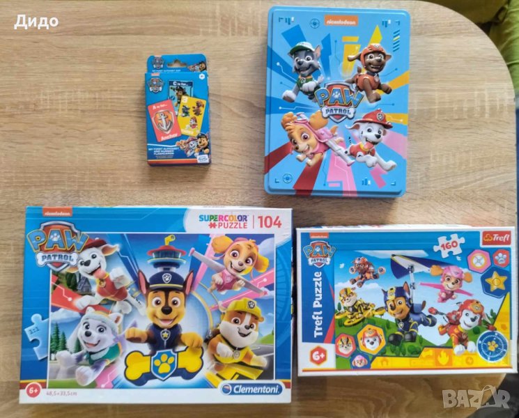 "Paw Patrol/Пес Патрул" (пъзели, карти, книжки рисуване, фигурки), снимка 1