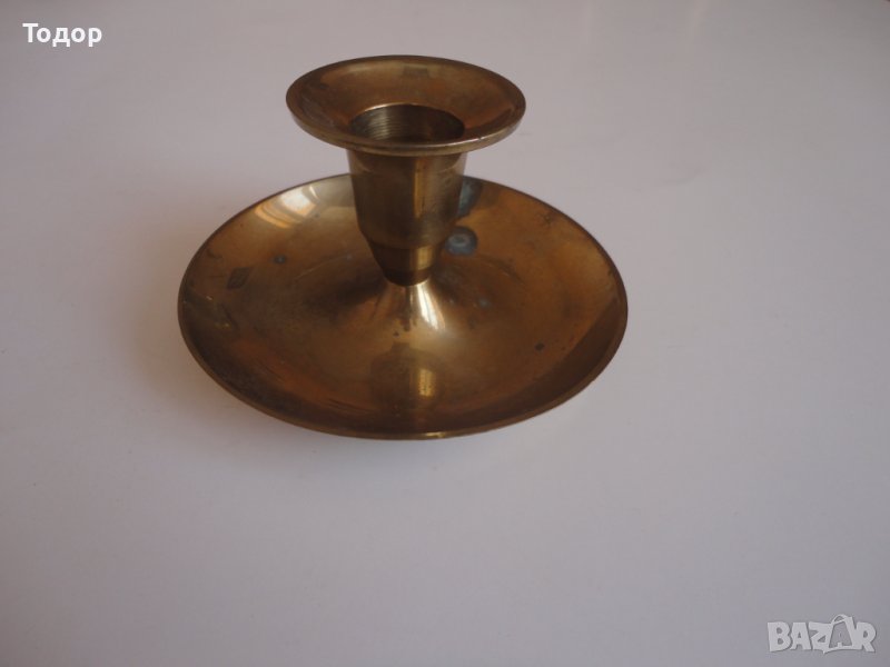 Немски бронзов свещник , снимка 1