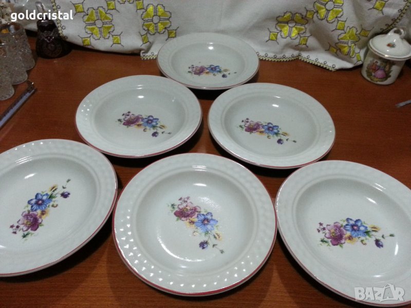 Стар български порцелан чинии дълбоки , снимка 1