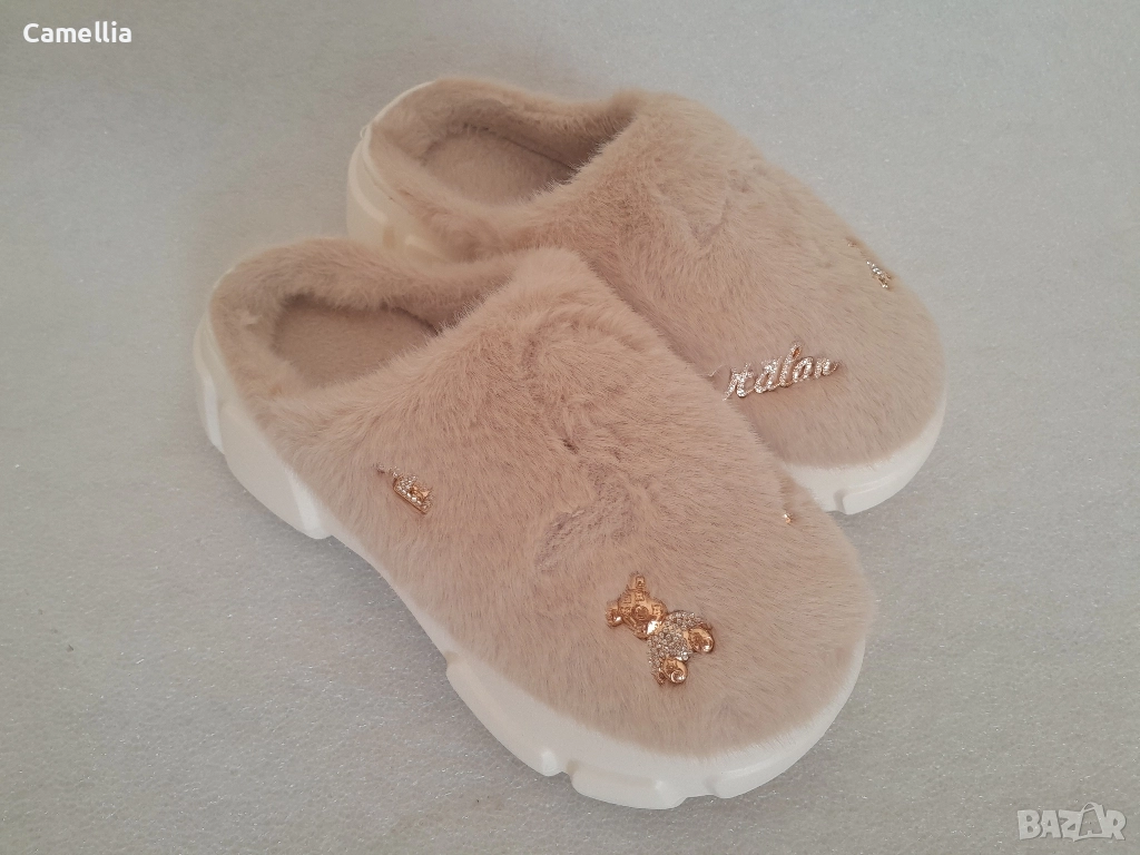 Дамски пухени чехли, 40-41 номер , снимка 1