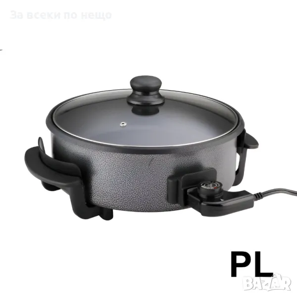 Уред за приготвяне на пица Rosberg R51010B, 1500W, Терморегулатор, Незалепващо покритие Код P406, снимка 1