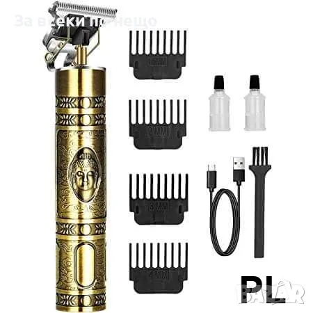 Машинка за бръснене и подстригване с метален корпус и винтидж дизайн., снимка 1