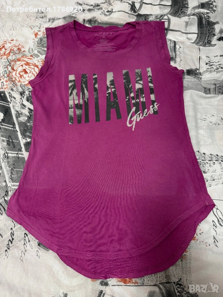 Оригинален потник GUESS "Miami" - размер XS (oversize за S/M), снимка 1