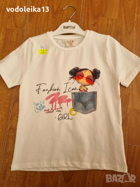нова тениска с дънково джобче, снимка 1