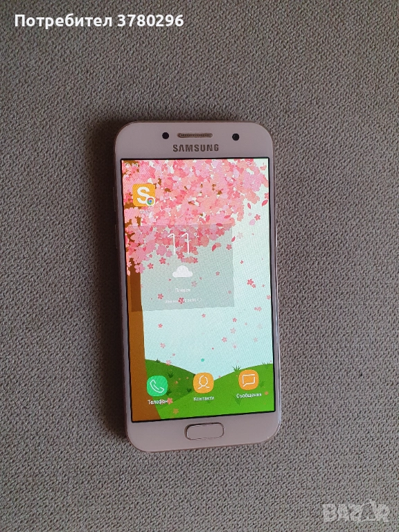 samsung a3 2017 розов, снимка 1