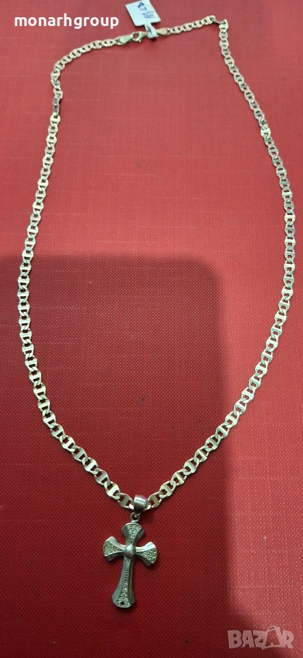 Сребърна верижка с висулка, снимка 1