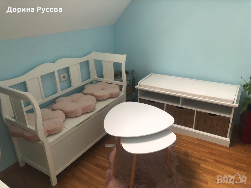 Комплект канапе, пейка и масички, снимка 1