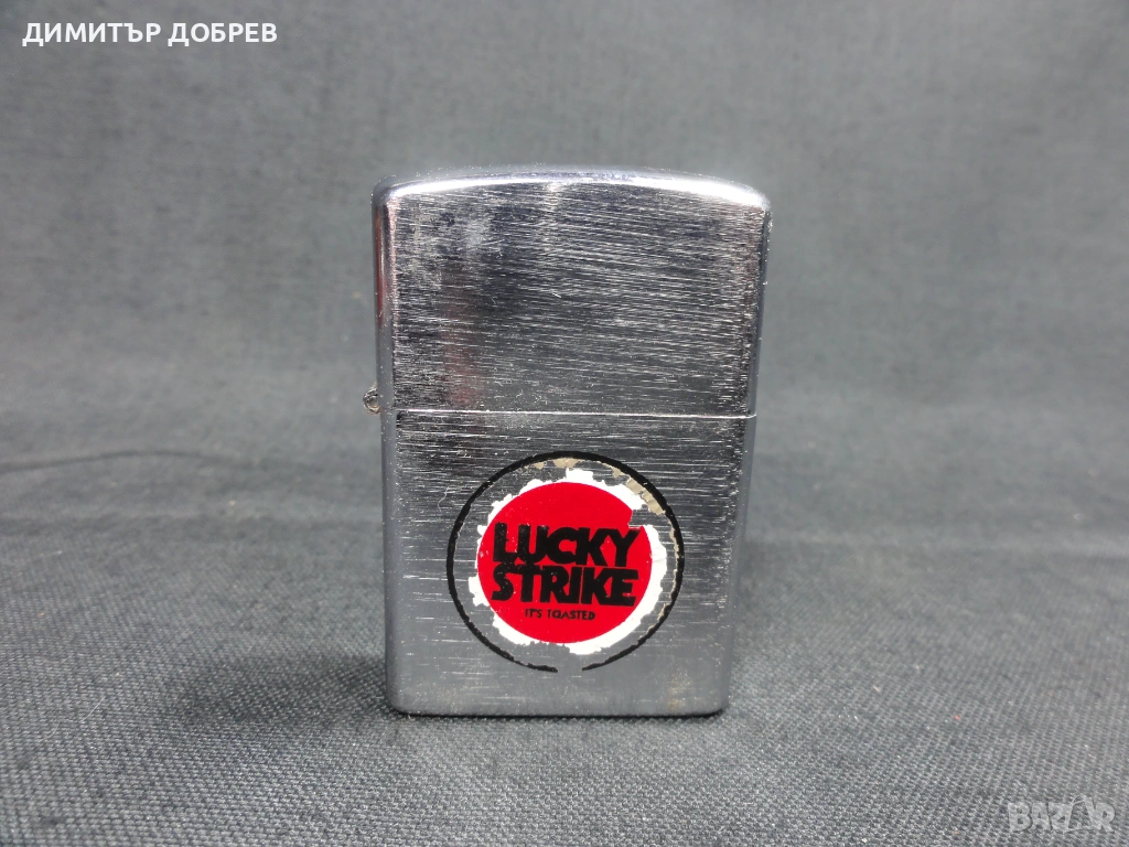 СТАРА РЕТРО РЕКЛАМНА БЕНЗИНОВА ЗАПАЛКА LUCKY STRIKE, снимка 1