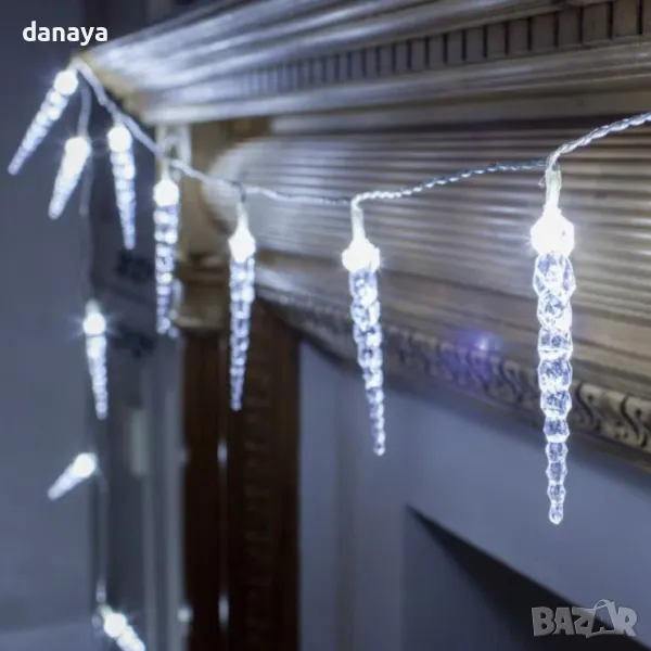 5405 Коледни лампички висулки, 28 Led, 270 cm, снимка 1