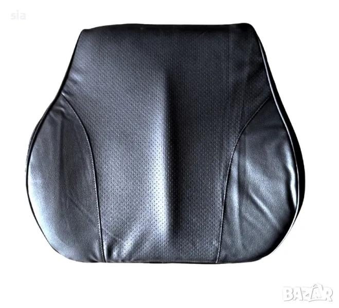 Възглавница за кръст, Кожена, черна, снимка 1