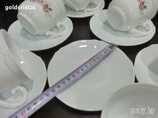 Френски аркопал чаши за чай , снимка 2 - Антикварни и старинни предмети - 44231697