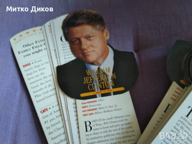Комплект цветни фотоси с биография на Американските президенти от №1-до №42 265х100мм, снимка 5 - Специализирана литература - 37986626