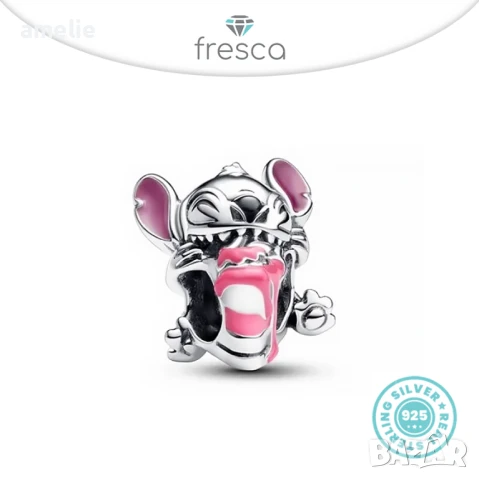Колекция Талисмани Stitch Стич Fresca Disney по модел тип Пандора с печати S 925 Pandora Disney, снимка 3 - Други - 51128569