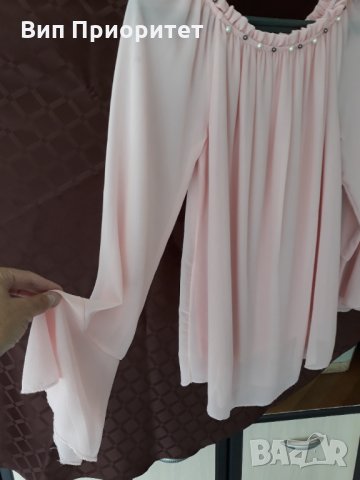 розова блуза с перли, снимка 5 - Ризи - 34710082