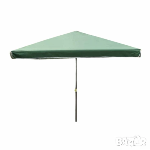 Градински чадър 300x260 см – Зелен плат с черна основа, снимка 4 - Градински мебели, декорация  - 50621866