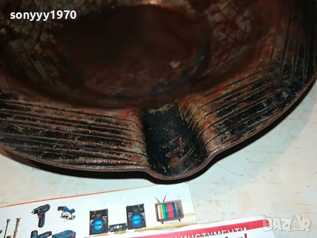 голям метален пепелник 19х4см 0701231926, снимка 7 - Антикварни и старинни предмети - 39224477