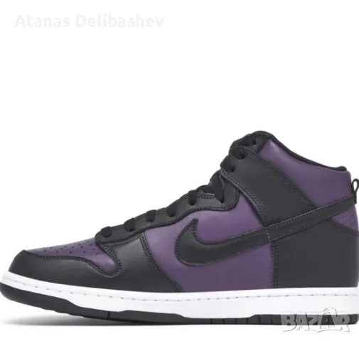 Nike Dunk High x Fragment Design "Black Purple", снимка 2 - Кецове - 48614207