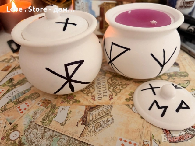 Пуническа свещ за Любовна магия , снимка 9 - Декорация за дома - 53411508