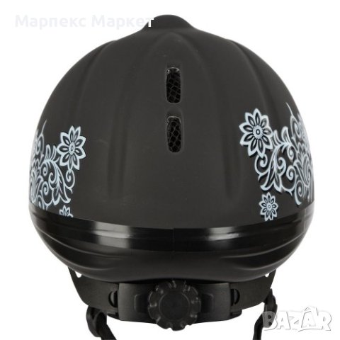Детска каска за езда Helmet Beauty - черна, снимка 2 - Спортна екипировка - 42936590