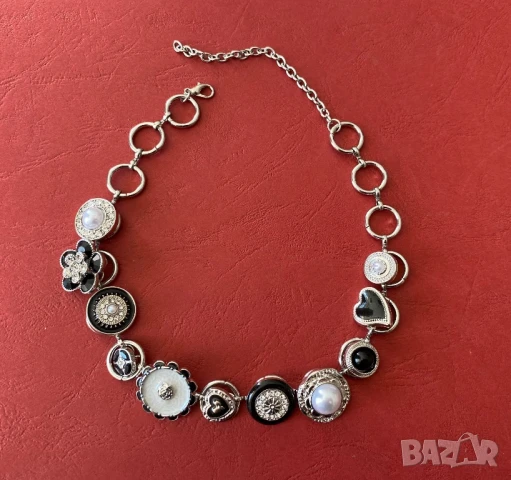Чокър колие метално с орнаменти дължина - 32+10, снимка 10 - Колиета, медальони, синджири - 50713173