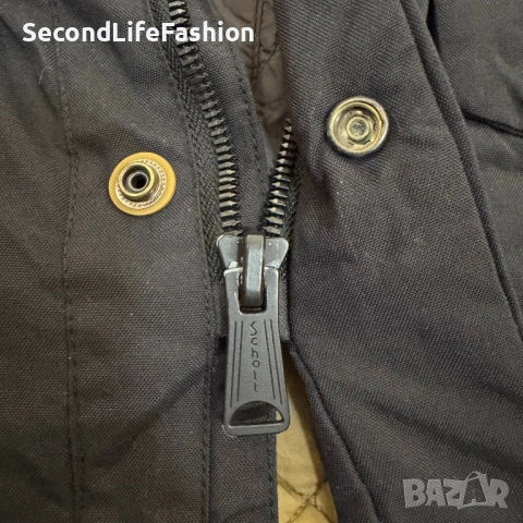 Мъжко подплатено яке Schott NYC, черно, размер S, снимка 11 - Якета - 52571721