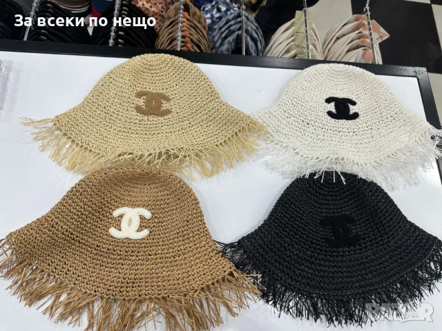Chanel Лятна Шапка Шанел - Налични Различни Цветове Код E532, снимка 4 - Шапки - 50803166