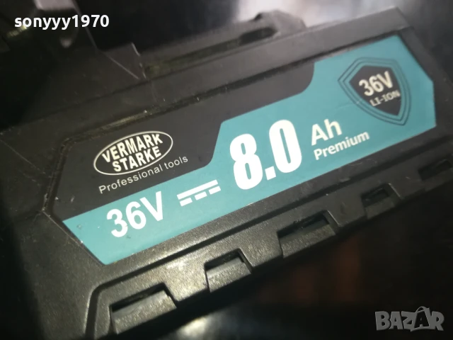 2БР-LI-ION VERMARK STARKE BATTERY PACK 36V/8Ah 2807251700, снимка 3 - Градинска техника - 51169611