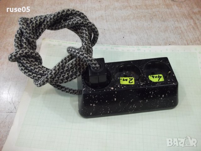 Удължител с разклонител с три гнезда - 2 м. - 161, снимка 4 - Разклонители и удължители - 37180323