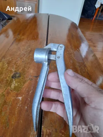 Стара алуминиева преса за чесън #13, снимка 2 - Други стоки за дома - 49753835