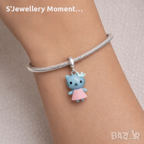 Талисмани висулки за гривни тип PANDORA Kitty, снимка 2 - Гривни - 53602078