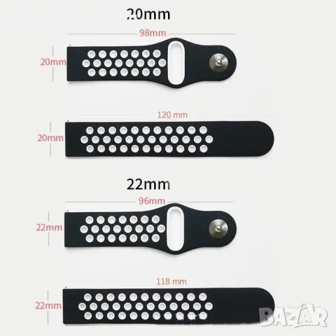 Силиконови каишки Silicone Nike за Samsung/Huawei/Amazfit/Garmin/Ticwatch и др., снимка 10 - Каишки за часовници - 49407633