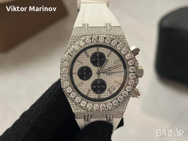 Audemars Piguet Royal Oak Chronograph – Висок клас реплика, Quartz, Диамантен безел