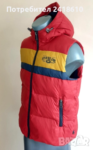 Replay Milano Hooded Down Vest Mens Size S / M ОРИГИНАЛ Мъжки Пухен Елек!, снимка 6 - Якета - 52775766