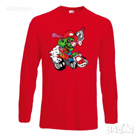Мъжка тениска Mario Cart Zombie 3 Игра,Изненада,Подарък,Празник,Повод, снимка 6 - Тениски - 37236088
