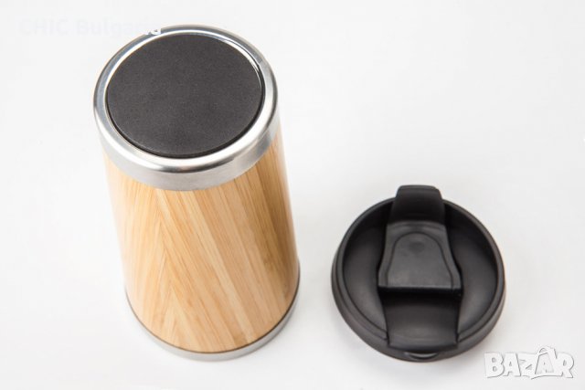 Термо чаша (термос) с бамбуково покритие - КОЛЕДНА ПРОМОЦИЯ, снимка 4 - Чаши - 38791013