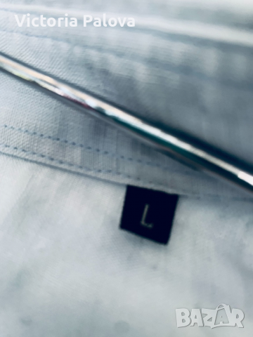 BERTO LUCCI ленена риза L Италия, снимка 6 - Ризи - 36437662