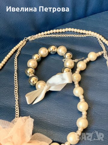 Комплект колие и гривна с перли, снимка 2 - Бижутерийни комплекти - 33453352