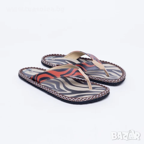 Цветни дамски чехли за плаж тип джапанки | Марка Tuasolea, снимка 1