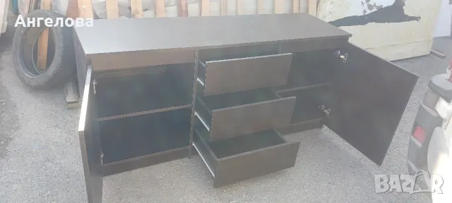 Скрин/ шкаф с 3 чекмеджета и две вратички , снимка 8 - Скринове - 49380746