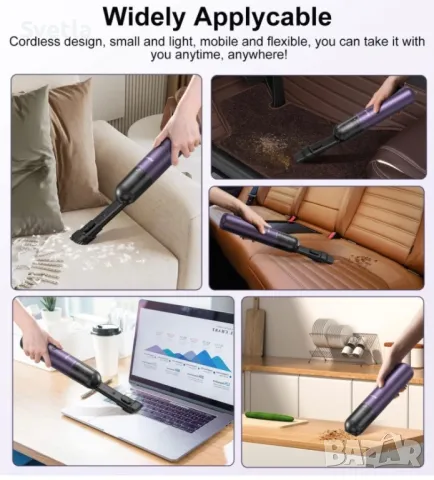 Високомощна безжична прахосмукачка, снимка 3 - Поли - 47973828