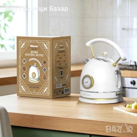 Нова Ретро електрическа кана 1.8L 3000W бързо кипене вода за дом офис, снимка 7 - Други - 51917470