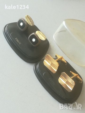 Копчета за ръкавели. Дубле. Позлата. Емайл. Бутонели. ДИП. Златарска промишленост. София. , снимка 4 - Антикварни и старинни предмети - 37449405