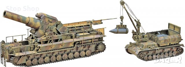 Hasegawa 1:72 Scale Morser Karl with Munition Spaner Model Kit, снимка 2 - Колекции - 37749914