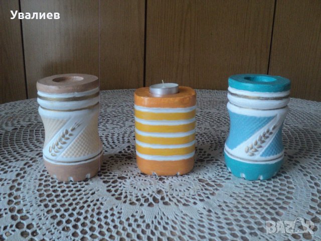 Свещници от алабастър / гипс/, снимка 5 - Други стоки за дома - 37762586