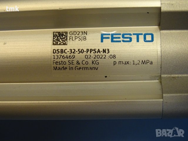 пневматичен цилиндър Festo DSBC-32-50-PPSA-N3 air cylinder, снимка 2 - Резервни части за машини - 40528447
