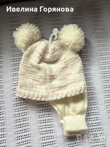 Детски комплект плетена шапка и ръкавици размер 2-3г. , снимка 2 - Шапки, шалове и ръкавици - 52492484